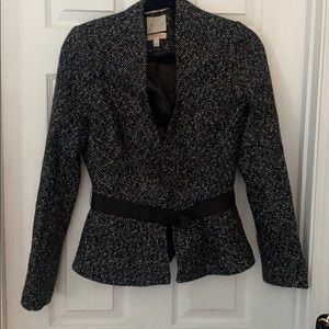 Herringbone peplum blazer